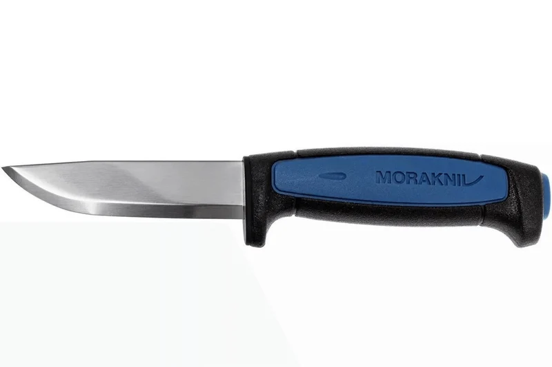Couteau Mora Pro S 12242 lame inox 9,1cm manche caoutchouc bleu + étui