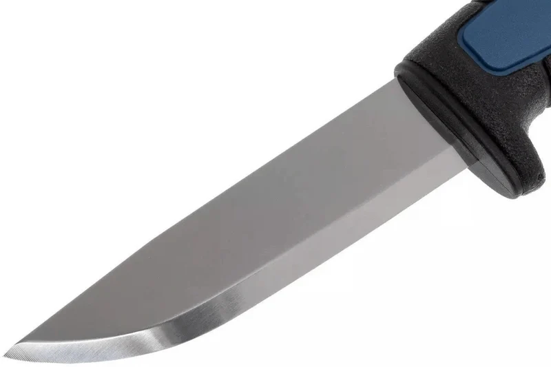 Couteau Mora Pro S 12242 lame inox 9,1cm manche caoutchouc bleu + étui