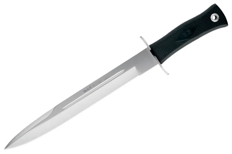 Couteau Muela Escorp 9312 lame 30cm manche en gomme noire et garde en inox + étui en cuir