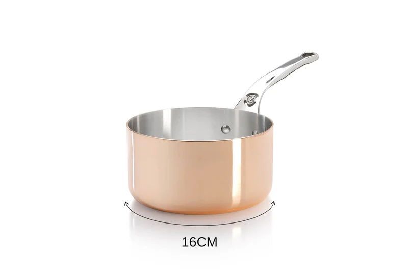 Casserole en cuivre inox De Buyer Prima Matera poignée en fonte d'inox compatible induction