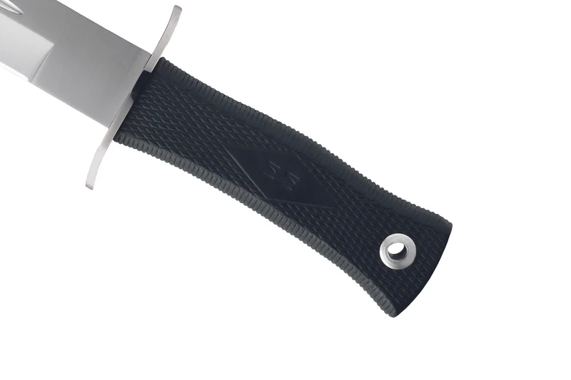 Couteau Muela Escorp 9292 lame 26cm manche en gomme noire et garde en inox + étui en cuir