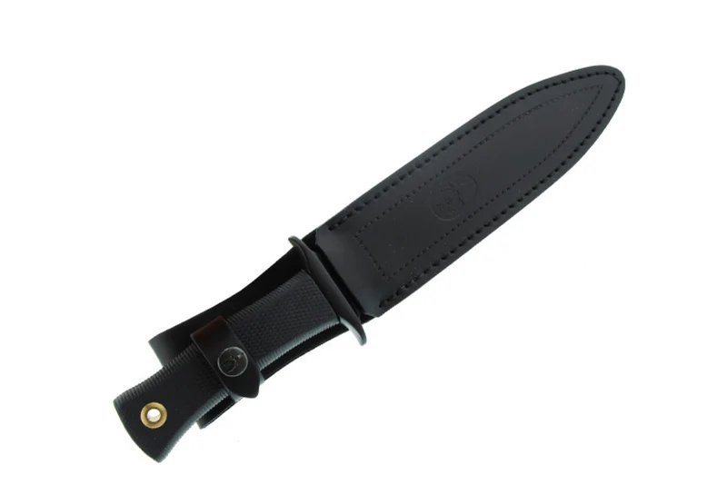 Couteau Muela Escorp 9287 lame en inox 19cm manche en gomme noire + étui en cuir