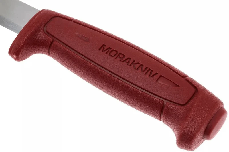 Couteau Mora Basic 511 12147 lame carbone 9,1cm manche polypropylène rouge + étui