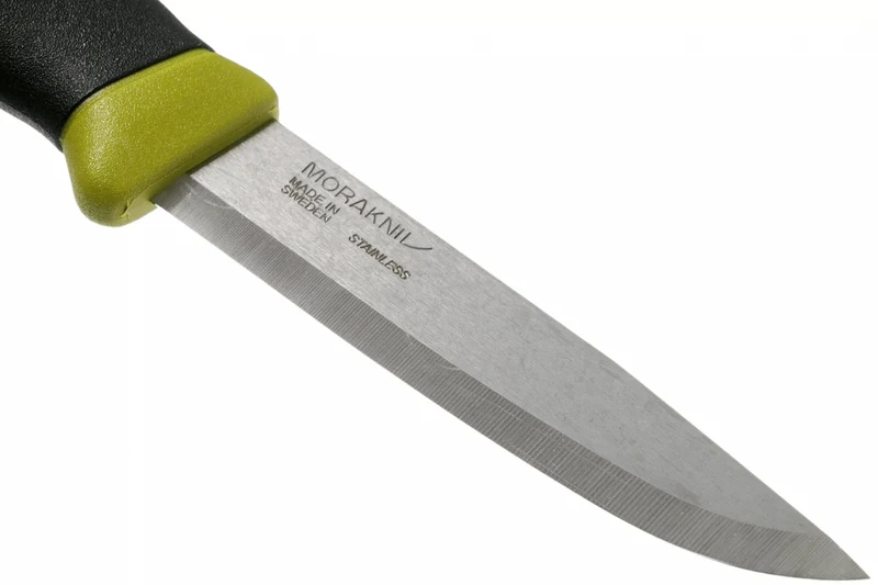 Couteau Mora Companion Spark 13570 lame inox 10,4cm manche caoutchouc vert avec pierre à feu + étui