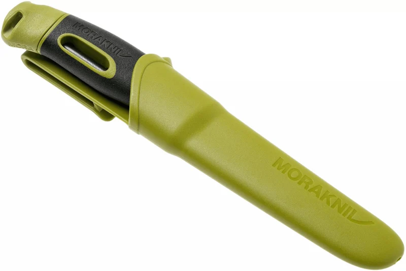 Couteau Mora Companion Spark 13570 lame inox 10,4cm manche caoutchouc vert avec pierre à feu + étui