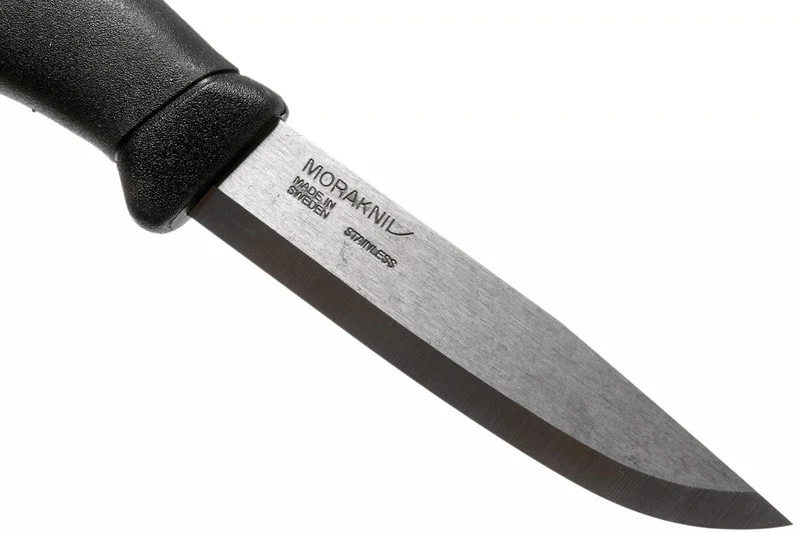 Couteau Mora Companion Spark 13567 lame inox 10,4cm manche caoutchouc noir avec pierre à feu + étui