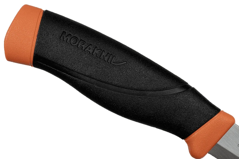 Couteau Mora Companion Heavy Duty 13259 HD lame inox 10,4cm manche caoutchouc orange + étui