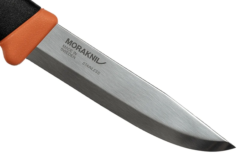 Couteau Mora Companion Heavy Duty 13259 HD lame inox 10,4cm manche caoutchouc orange + étui