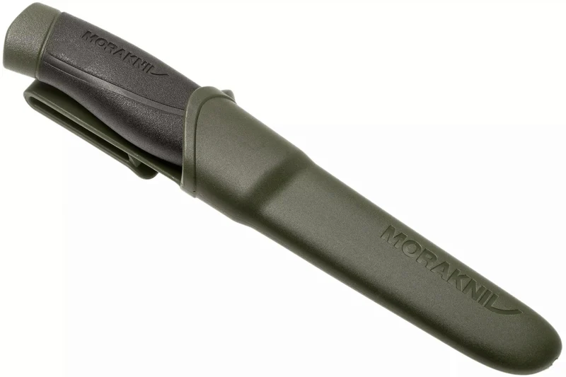 Couteau Mora Companion Heavy Duty MG 12210 lame carbone 10,4cm manche caoutchouc noir/kaki + étui