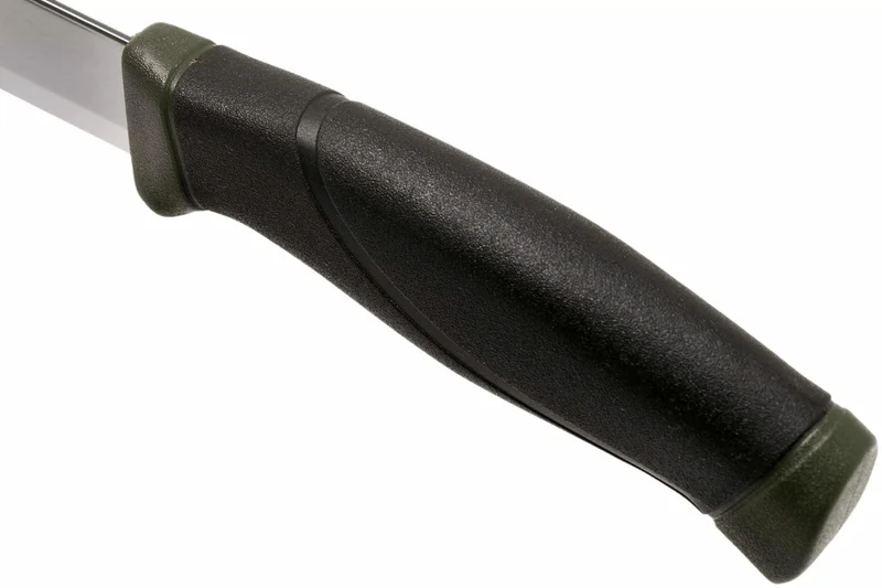 Couteau Mora Companion MG 11863 lame carbone 10,4cm manche caoutchouc noir/kaki + étui