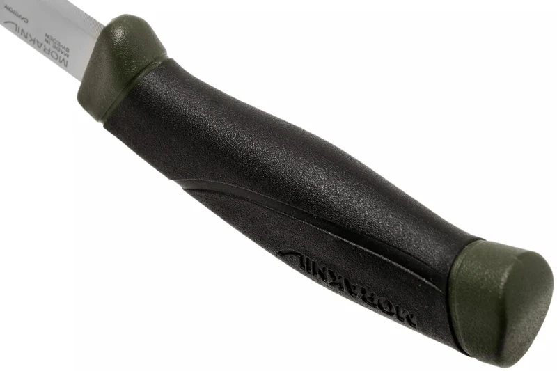 Couteau Mora Companion MG 11863 lame carbone 10,4cm manche caoutchouc noir/kaki + étui