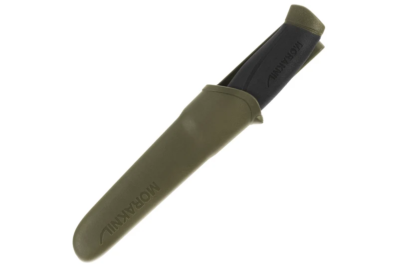Couteau Mora Companion MG 11827 lame inox 10,4cm manche caoutchouc noir/kaki + étui