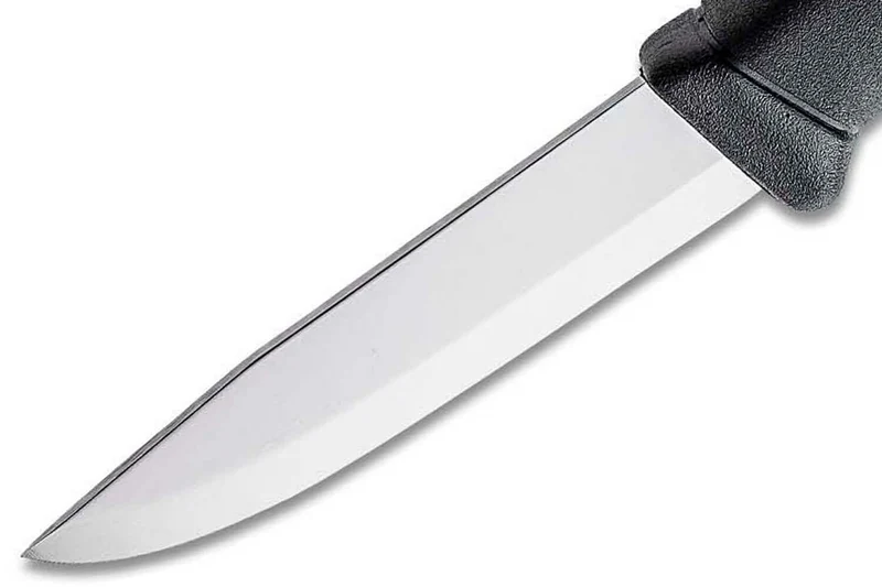 Couteau Mora Companion 12141 lame inox 10,4cm manche caoutchouc noir + étui