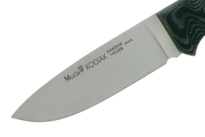 Couteau Muela Kodiak 9306 lame en inox 10cm manche en micarta gris + étui en cuir