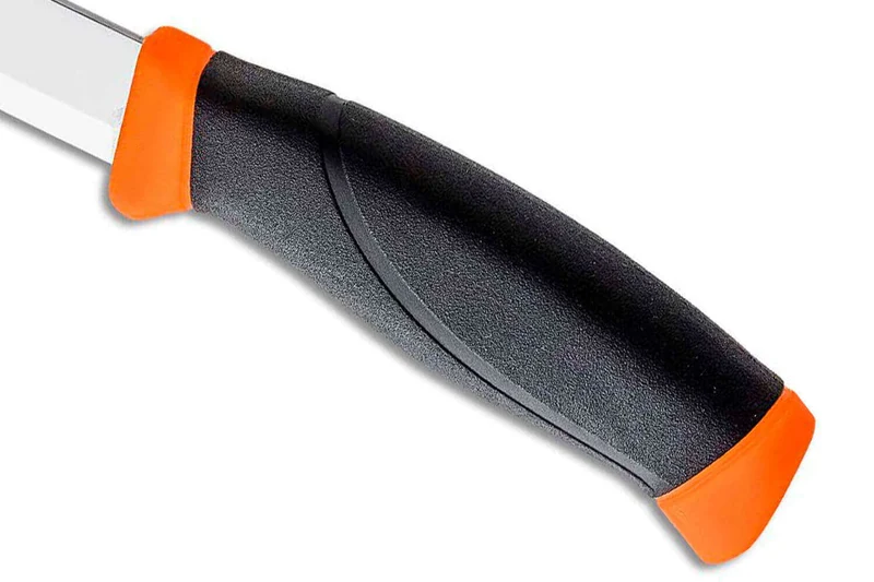 Couteau Mora Companion 11824 lame inox 10,4cm manche caoutchouc noir/orange + étui