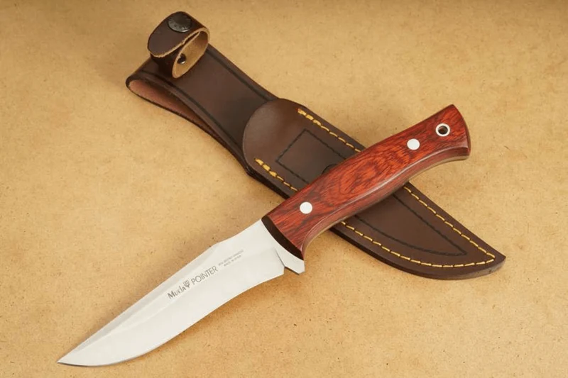 Couteau Muela Pointer 9330 lame 12cm en inox manche en stamina + étui en cuir