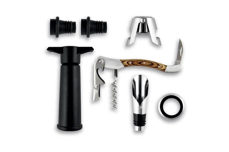 Coffret cadeau sommelier Legnoart Memorabile 7 accessoires