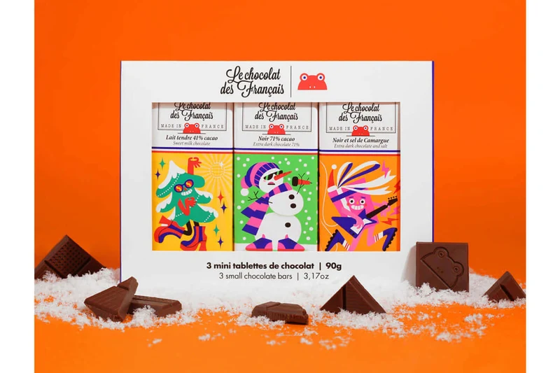 Coffret de 3 tablettines bio Le Chocolat des français - 90g