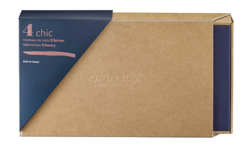 Coffret 4 couteaux Opinel Table Chic lame 10cm acier Sandvik