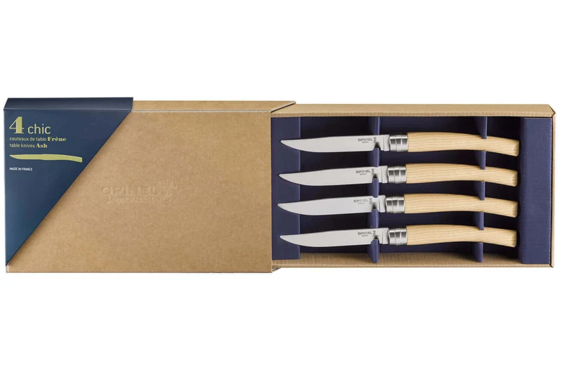 Coffret 4 couteaux Opinel Table Chic lame 10cm acier Sandvik