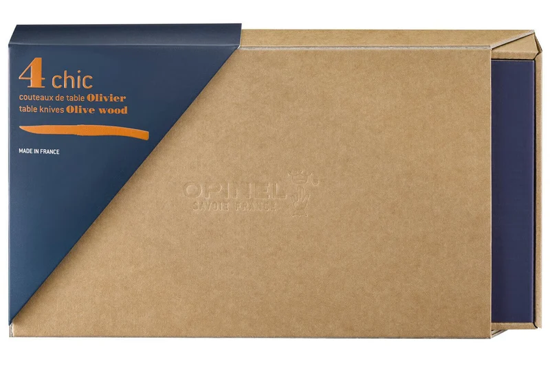 Coffret 4 couteaux Opinel Table Chic lame 10cm acier Sandvik