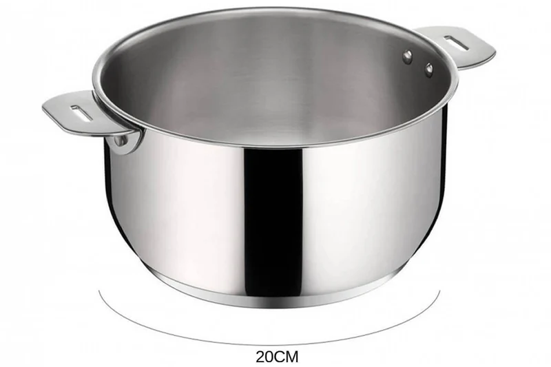 Set de 3 casseroles Lagostina Salvaspazio en inox 16, 18 et 20cm + poignée amovible + détergent