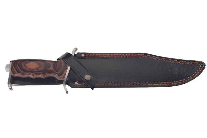 Couteau Herbertz 105928 lame en inox 28cm manche en pakkawood avec garde + étui