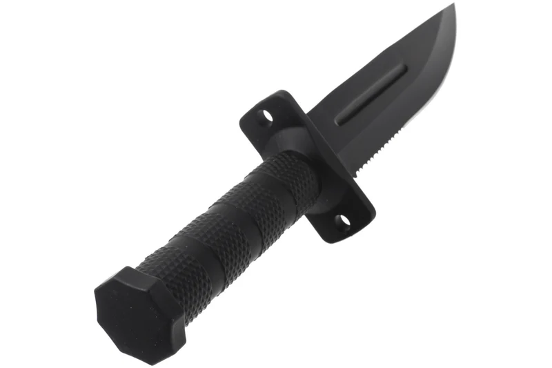 Couteau Herbertz 109118 lame semi-dentée 18,2cm manche polymère noir + étui