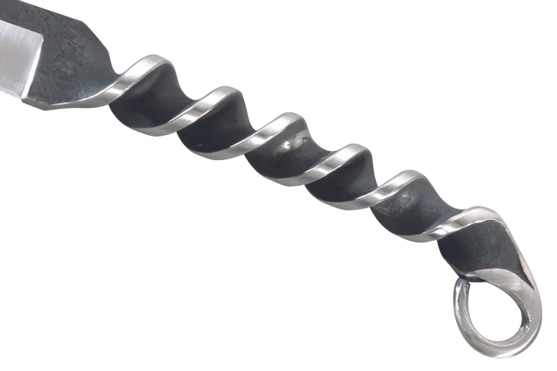 Couteau Herbertz 102011 lame 10,3cm manche torsadé en inox avec étui