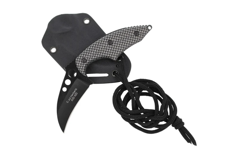 Couteau de cou karambit Herbertz 575706 lame 6cm manche aluminium + étui