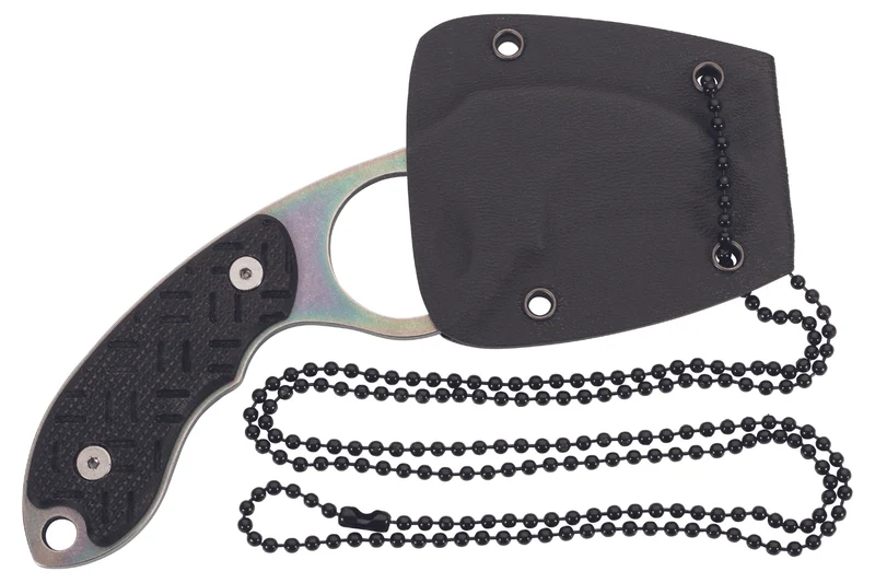 Couteau de cou karambit Herbertz 572904 lame 4cm manche G10 noir + étui