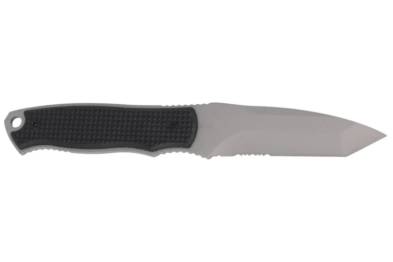 Couteau de cou Herbertz 103407 lame tanto 7cm manche polymère noir + étui