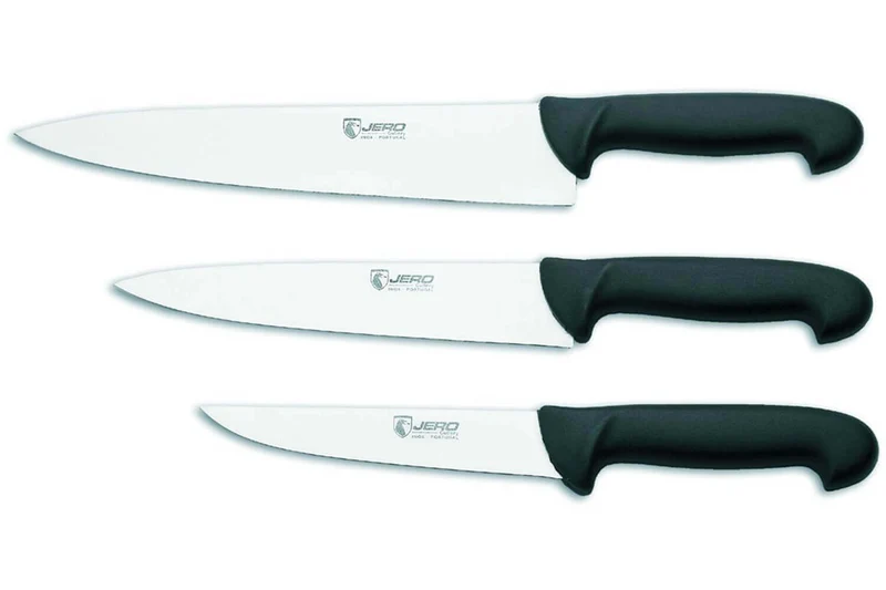 Couteau de tour/chef Jero Ecoline manche surmoulé noir 15cm