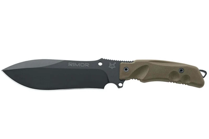 Couteau Fox Military Rimor FX.9CM07OD 17,5cm manche nylon/fibres de verre vert + étui