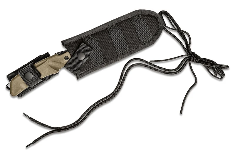 Couteau Fox Military Rimor FX.9CM07OD 17,5cm manche nylon/fibres de verre vert + étui