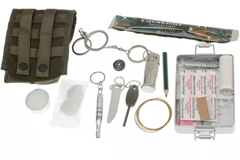 Couteau Fox Military Parang 21717 lame 17cm manche Forprene + étui en nylon + kit de survie