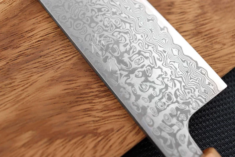 Couteau kiritsuke japonais Tsunehisa SLD Damas bois de rose 21cm