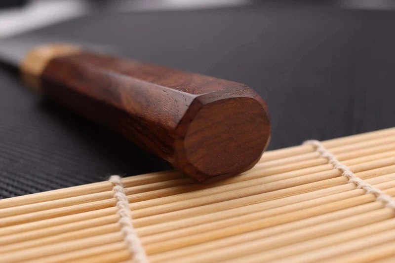 Couteau kiritsuke japonais Tsunehisa SLD Damas bois de rose 21cm