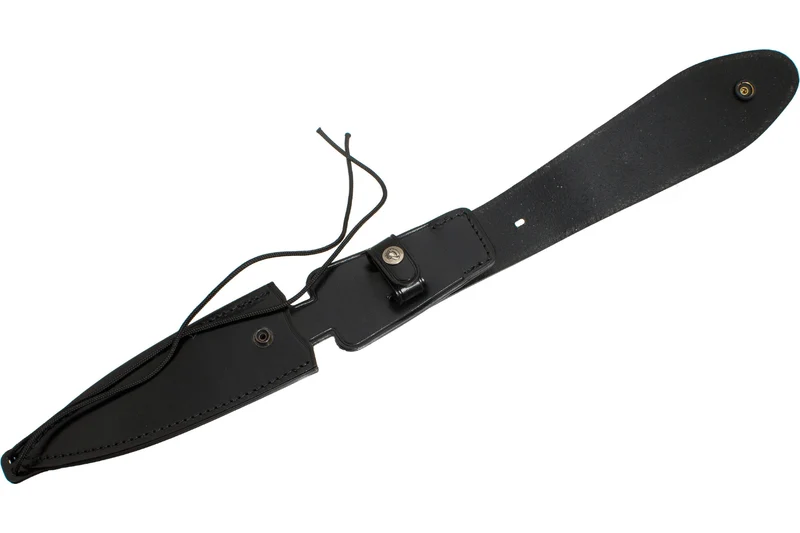 Couteau Fox Military Modras FX.507 lame 17,5cm manche G10 noir + étui en cuir