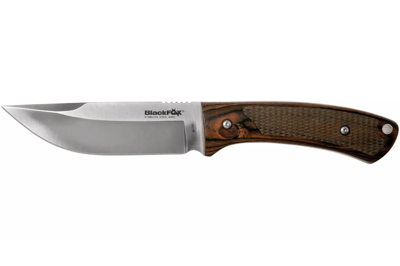 Couteau Black Fox BF.741 lame 11,4cm manche en bois de pakka avec étui