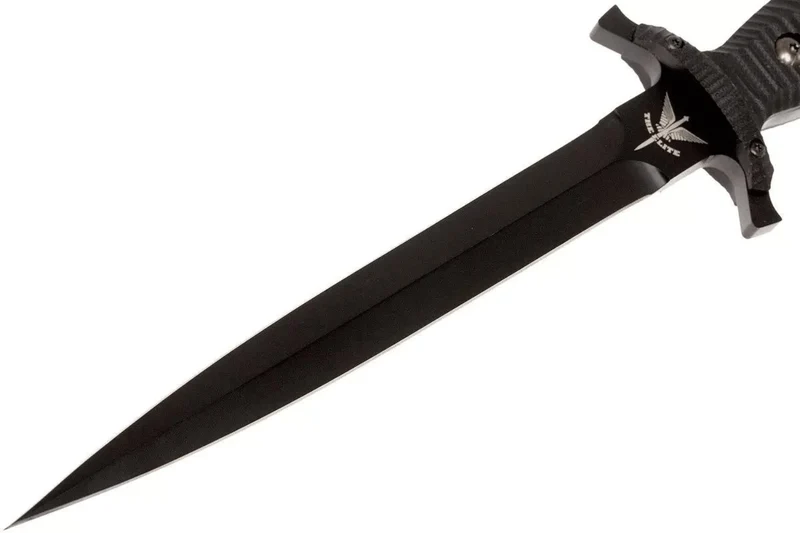 Couteau Fox Military Bellum 21711 lame 17,5cm manche G10 noir + étui