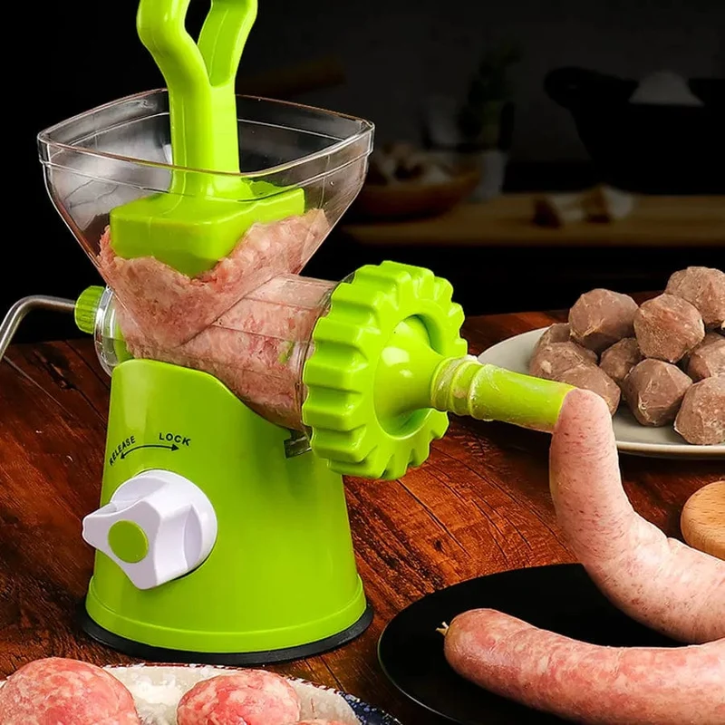Hachoir à Viande Manuel avec Poussoir à Saucisse