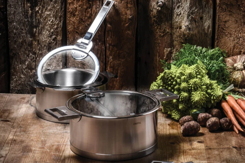 Casserole Cristel Strate Amovible en acier inox 18/10