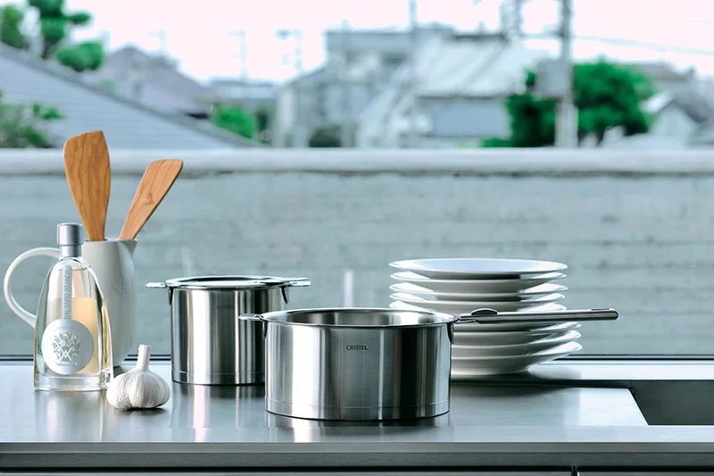 Casserole Cristel Strate Amovible en acier inox 18/10