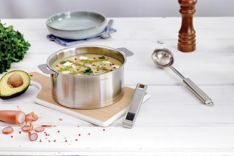Casserole Cristel Strate Amovible en acier inox 18/10
