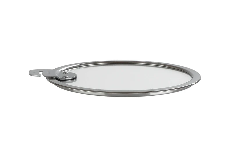Set de 4 couvercles plats Cristel Strate Amovible 14 à 20cm en verre trempé