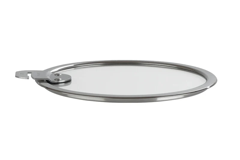 Set de 4 couvercles plats Cristel Strate Amovible 14 à 20cm en verre trempé