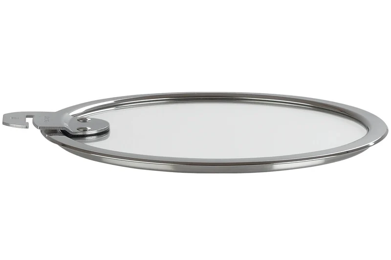 Set de 4 couvercles plats Cristel Strate Amovible 14 à 20cm en verre trempé