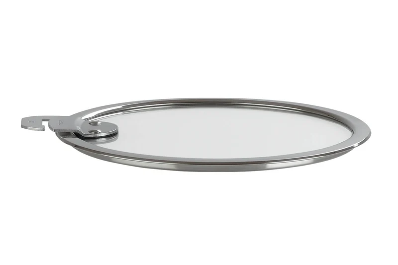 Set de 3 couvercles plats Cristel Strate Amovible 16 à 20cm en verre trempé