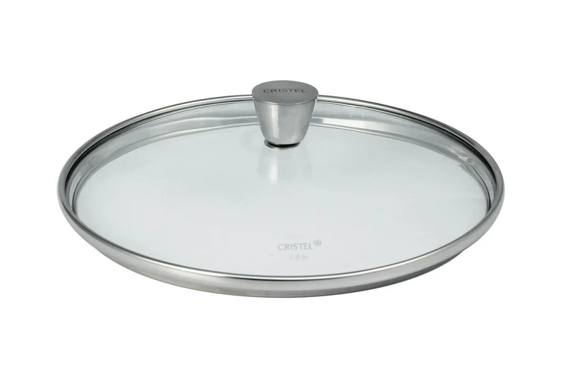 Couvercle Cristel 1826 en verre bombé à pontet en inox